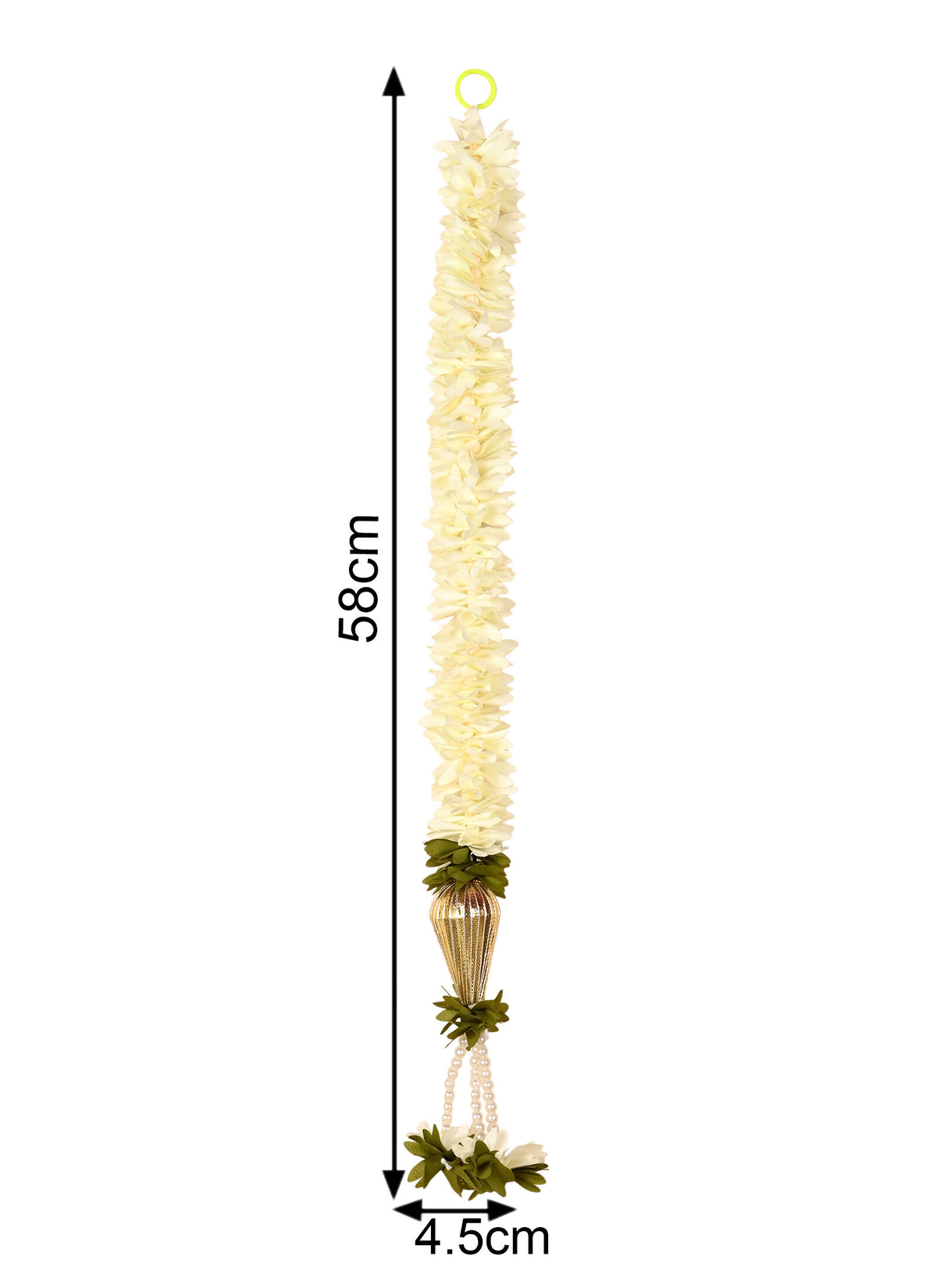 Latkan Fabric Beads Cream 1pc 2 Feet