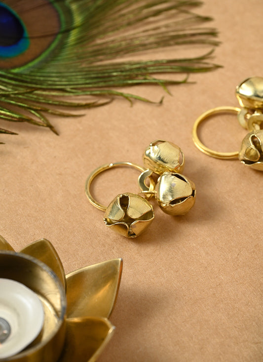 Ghungroo Ring Golden 2 Piece
