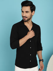 قميص كاجوال بياقة مطوية