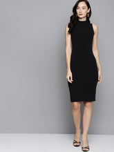 black high neck sleeveless bodycon sfdrss10288