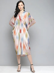 Sassafras - Multicolour Striped Fringe Lace Kaftan
