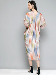 Sassafras - Multicolour Striped Fringe Lace Kaftan