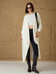 women off white front open long shrug sfjckt60313
