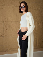 women off white front open long shrug sfjckt60313