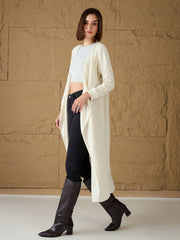 women off white front open long shrug sfjckt60313
