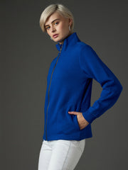 Royal Blue Fleece Front Zipper Jacket SASSAFRAS