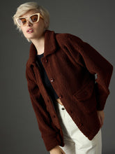 brown faux fur oversized jacket sassafras