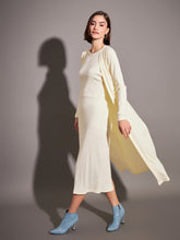 women off white rib front open shrug sfjckt6902