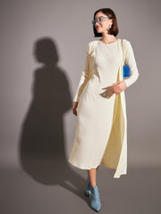 women off white rib front open shrug sfjckt6902