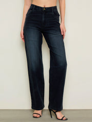 Black Wash Low Waist Straight Fit Jeans SASSAFRAS BASICS