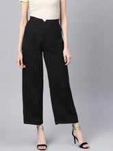 black wide leg trousers sfpant5041