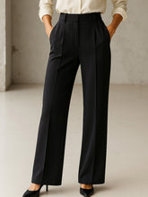 Women Black Cross Pocket Pants