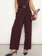Burgundy Wrap Straight Pants SASSAFRAS
