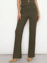 Olive Rib Elasticated Track Pants SASSAFRAS