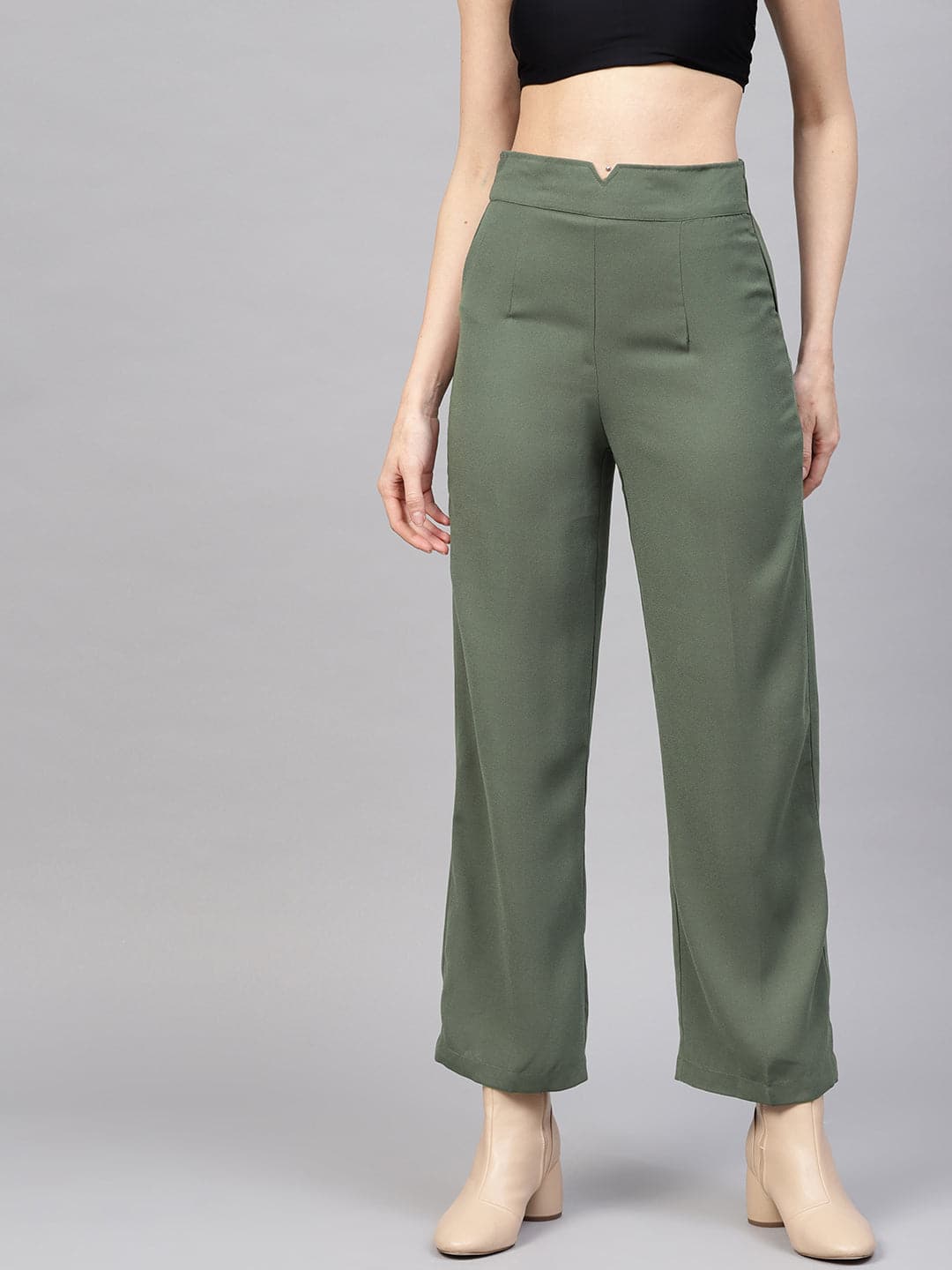 olive side zipper pant sfpant5246
