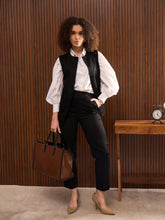 Women Black Longline Top With Pants