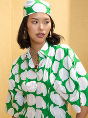 Pink Paprika By SASSAFRAS - Women Green Polka Dot Shirt with Shorts