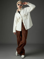 white corduroy oversized shirt sassafras