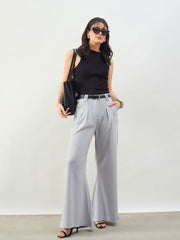 Black Rib Overlock Detail Tank Top SASSAFRAS BASICS