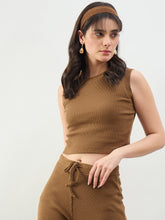 Tan Rib Short Tank Top SASSAFRAS BASICS