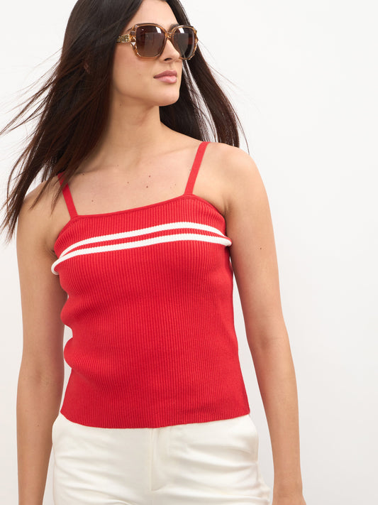 Women Red Strappy Regular Top