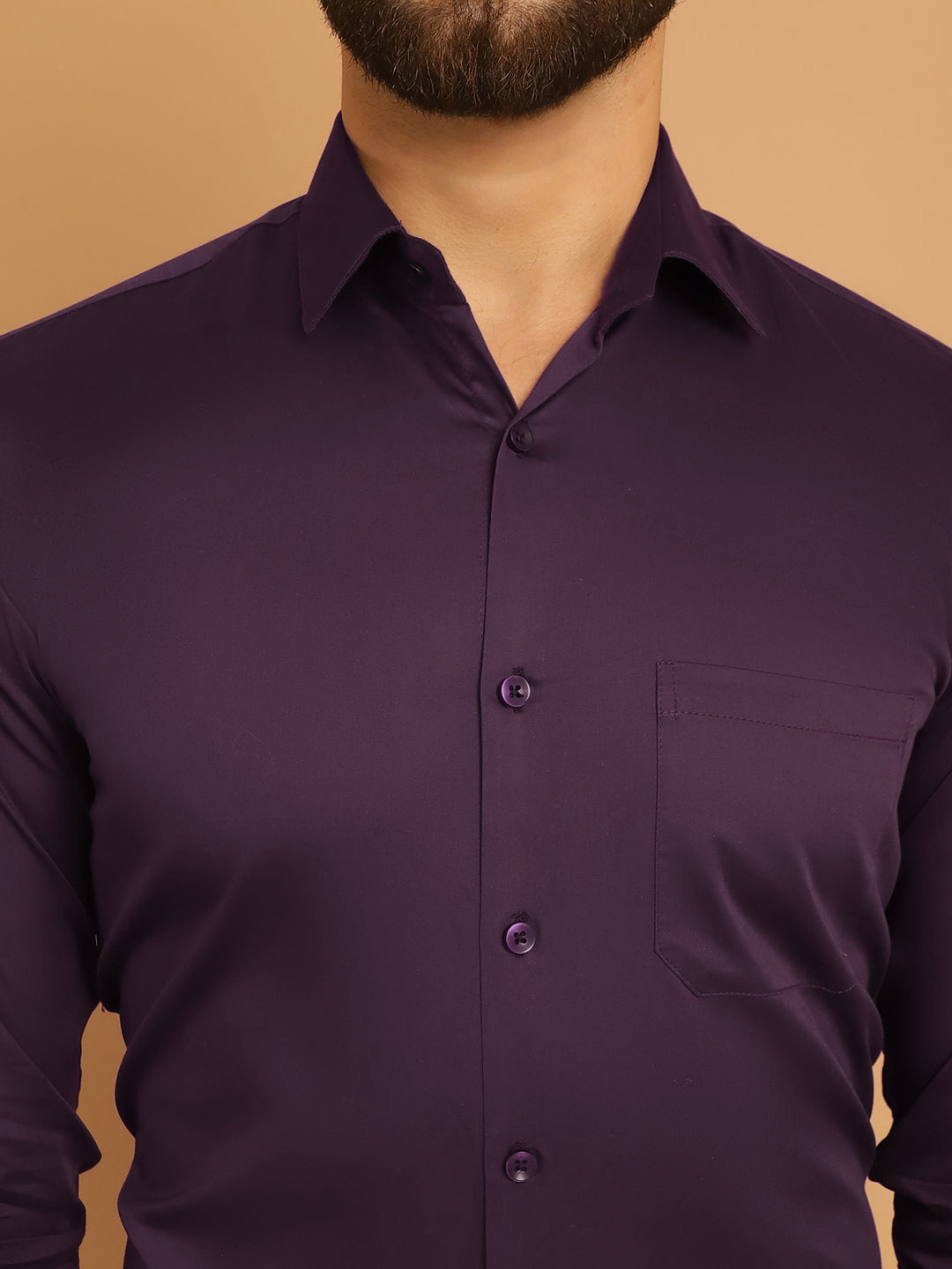 Mens Cotton Solid Formal Shirt