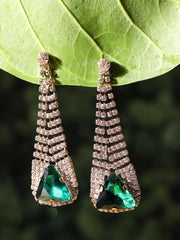 SOHI - Gold Plated Party Designer Stone Drop Earring