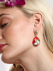 SOHI-The Hana Drop Earrings Scarlet Red Sohier8959