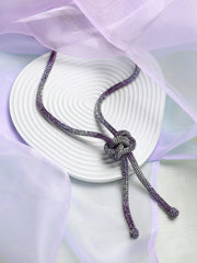 The Jingle Sautoir Necklace Crystal Silver & Amerthyst PurpleSOHINC6085