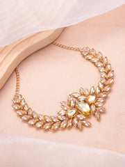The Marquise Statement Necklace Amber YellowSOHINC6128