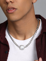 The Perla Flat Chain Necklace Metallic Silver