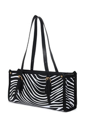 Haute Sauce - Striped Hand Bag with Zip Lock