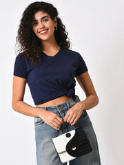 حقيبة كتف ملونة مع قفل مغناطيسي