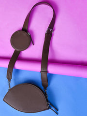 Haute Sauce - Solid Zip Lock Sling Bag with Mini Pouch