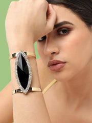 SOHI - Gold Plated Designer Stone Party Bracelet For Women