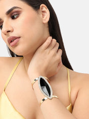 SOHI - Gold Plated Designer Stone Party Bracelet For Women