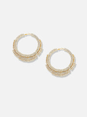SOHI - Silver Plated Designer Casual Hoop Earring For Women