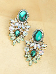 SOHI - Gold Plated Party Designer Stone Drop Earring