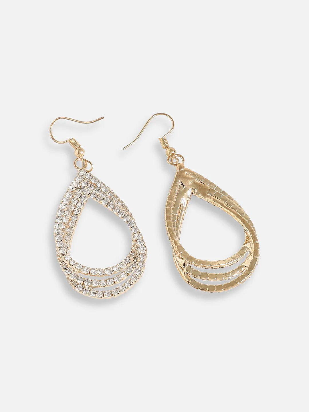 SOHI - Gold Plated Designer Stone Party Drop Earring For Women