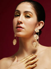 SOHI - Gold Plated Designer Party Drop Earring For Women