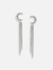 SOHI - Silver Plated Party Designer Stone Drop Earring