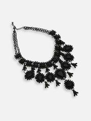 SOHI - قلادة ذهبية مطلية بالذهب مرصعة بأحجار مصممة للحفلات