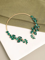 سوهي - قلادة حفلات مرصعة بأحجار كريمة مطلية بالذهب