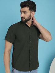 Striped Half Sleeve Casual Shirt For Mens