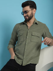 Indian Needle - Men Standard Corduroy Cotton Shirt