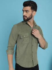 Indian Needle - Men Standard Corduroy Cotton Shirt