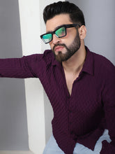 قميص كاجوال بتصميم منسوج للرجال