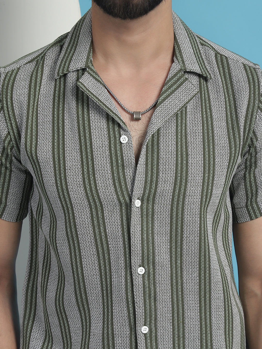 Printed Half Sleeve Cotton Shirt For Men