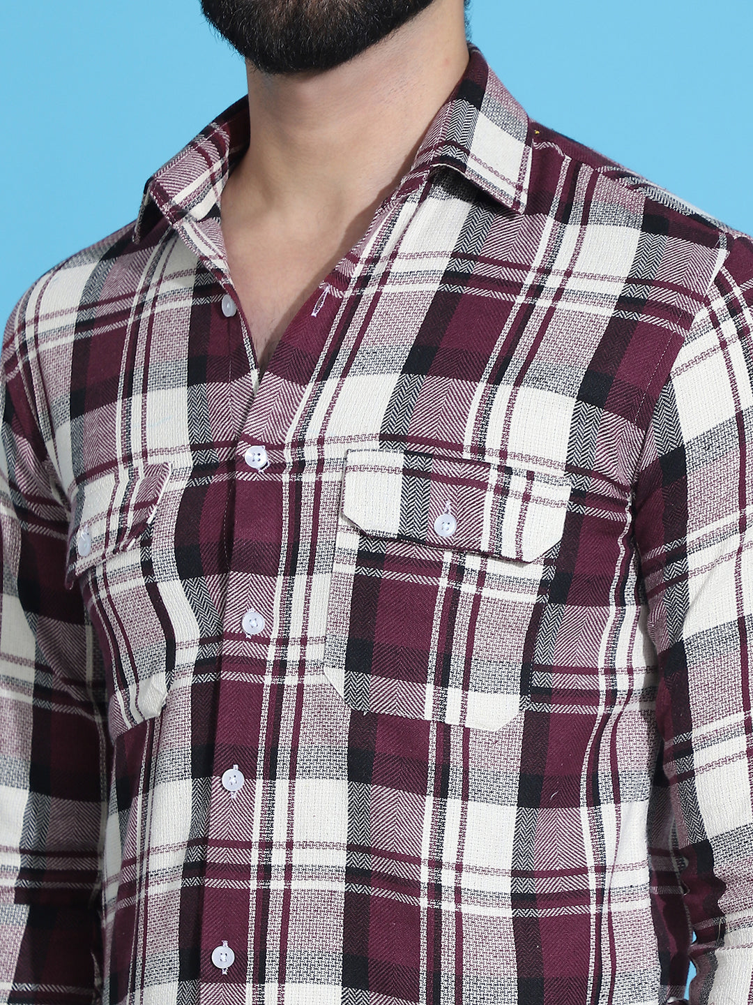 Checked Pure Cotton Shirt For Men
