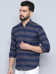Indian Needle - Striped Regular Fit Casual Shirt For Men